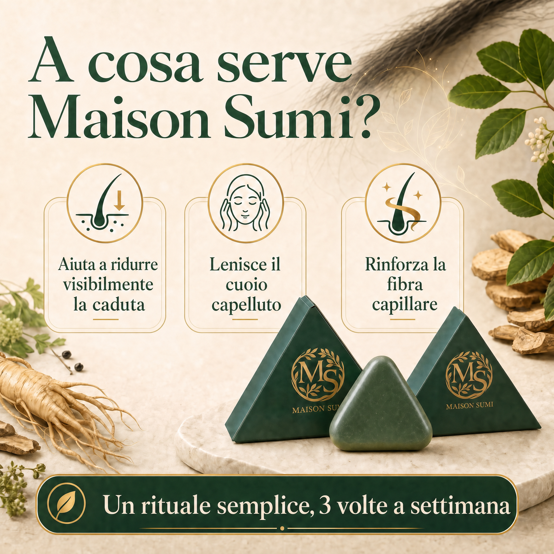 Sapone anticaduta | 12 erbe coreane naturali