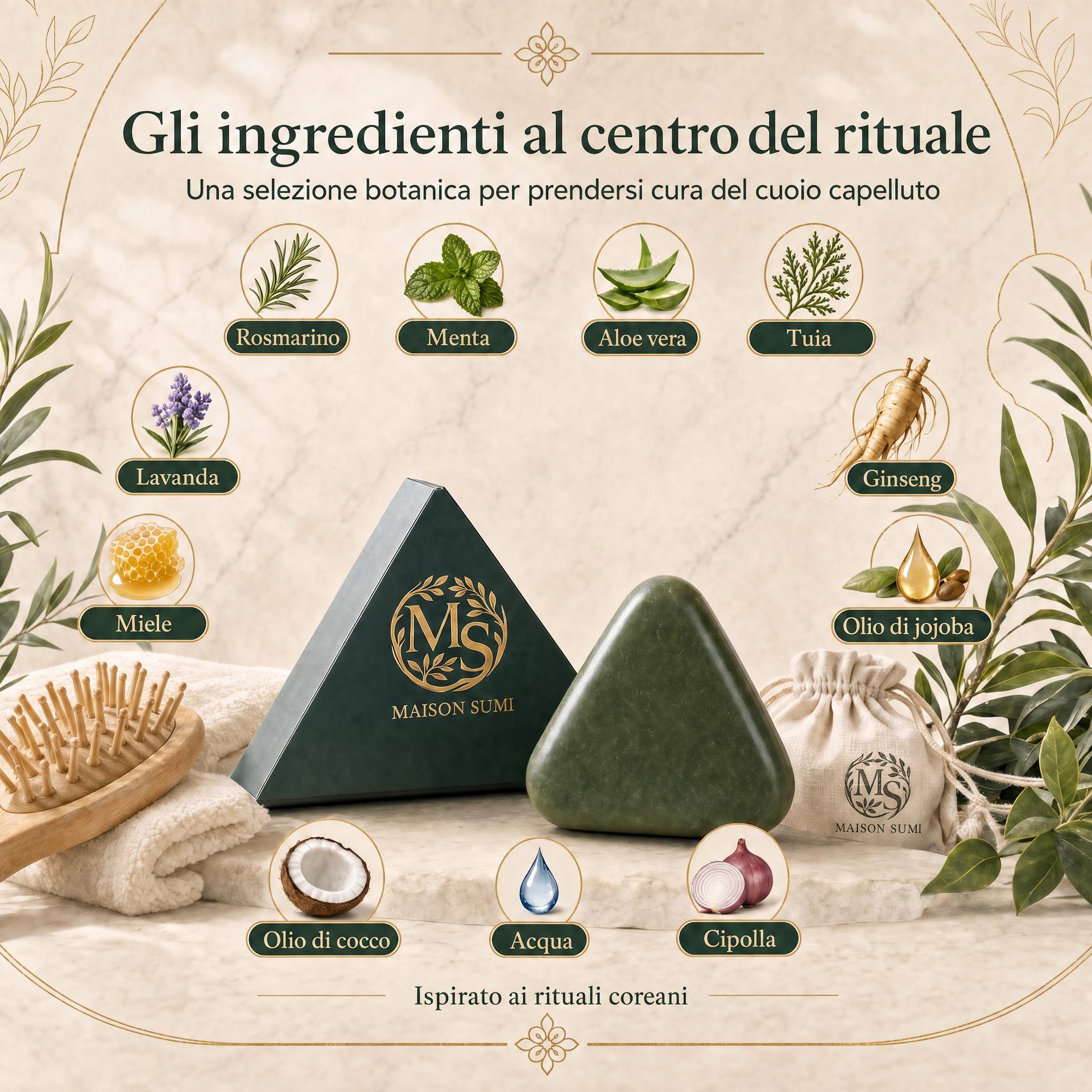 Sapone anticaduta | 12 erbe coreane naturali